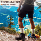 Men 6 Pack Athletic Compression Crew Socks for Running Gym Sports (8-10 / Black/White 2737)