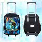 Kids Luggage for Boys Girls, Toddler Rolling Travel Carry on Suitcase - Image 3