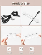 Kanemc 8 Pack Magnetic Twist Ties, Silicone Magnet Cable Tie Reusable Cord Strap - Image 5
