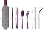 DEVICO Portable Utensils, Travel Camping Cutlery Set, 8-Piece including Knife - Image 2