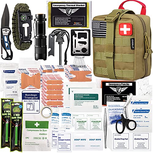 250 Pcs Survival First Aid Kit (Tan)