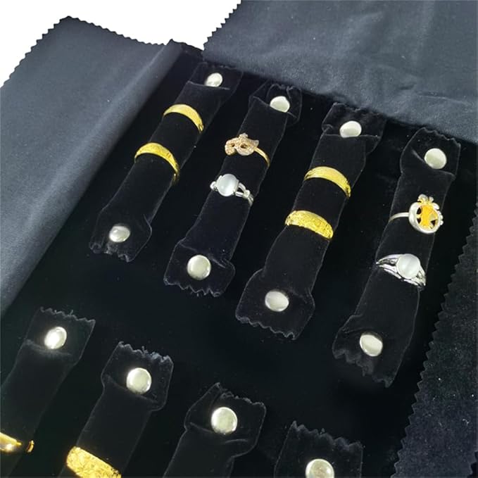 Velvet Travel Jewelry Case Roll Bag Organizer - Image 7