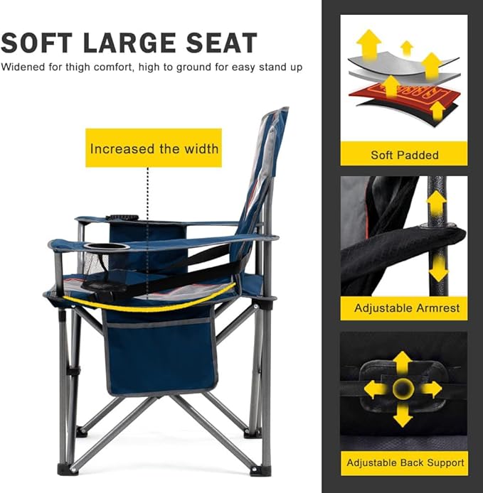 FAIR WIND Oversized Fully Padded Camping Chair - Image 6