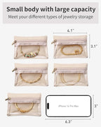 Vlando 12 Pcs Travel Jewelry Organizer Velvet Jewelry Pouch - Image 3