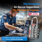 Forge Luggage Locks TSA Approved Black 1 Lock, Small Combination Lock - Image 2
