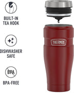 THERMOS Stainless King Vacuum-Insulated Travel Tumbler, 16 Ounce, Rustic Red - Image 5