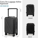 MILADA Wide Handle Carry On Luggage - Image 3