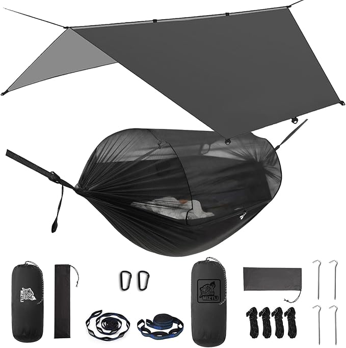 Miztli Camping Hammock -Portable Hammock w/Spacious Net & Tree Straps by MIZTLI