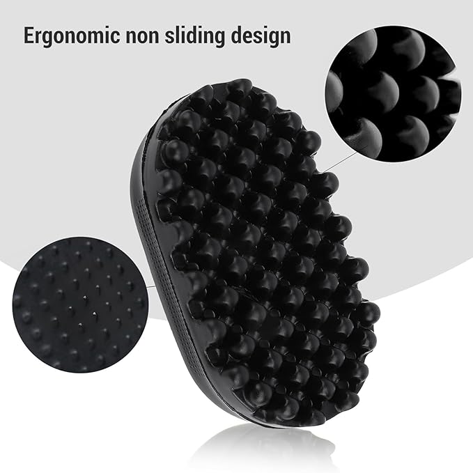 Rubber Curling Hair Brush : Twist King Sponge for Afro Hair, Ideal Durable Washable Sponges Curls Tool (Dense Tooth)