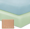 PurComfy Supersoft Crib Sheets for Boys Girls, Premium Bamboo Viscose Buttery by PurComfy
