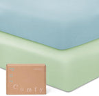 PurComfy Supersoft Crib Sheets for Boys Girls, Premium Bamboo Viscose Buttery by PurComfy
