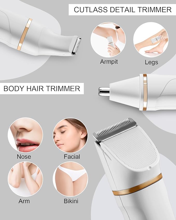 AREYZIN Bikini Trimmer for Women Painless Electric Razor for Women, 3 in 1 - Image 2