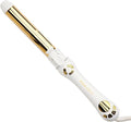 FoxyBae Automatic Curling Iron - Professional Auto Rotating Hair Curler Wand for Long Hair w/Temp Control -1.25” Titanium Hot Hair Styling Tools for Silky Curls - Self Hair Curlers [Pearl White-Gold]