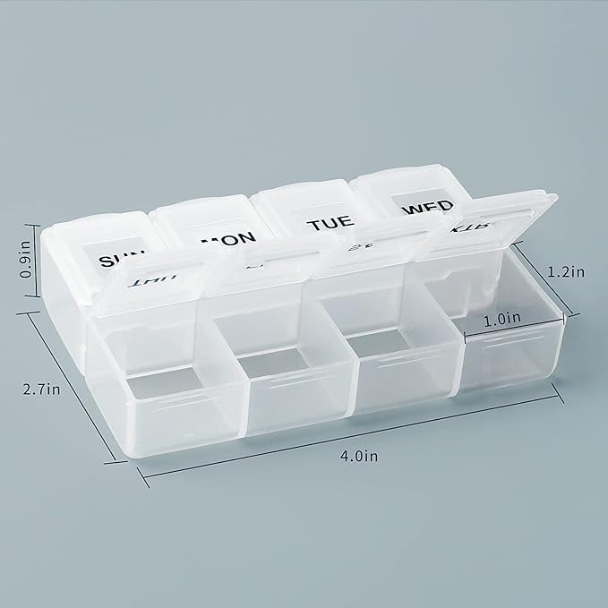 Serfeymi Weekly Pill Organizer 3 Pack Medicine Organizer Travel Pill Box 7 Day - Image 2