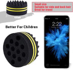 Small and Big Hole Hair Sponge for Twist Dreads Locking Afro Curl Brush Barber 2 PCS