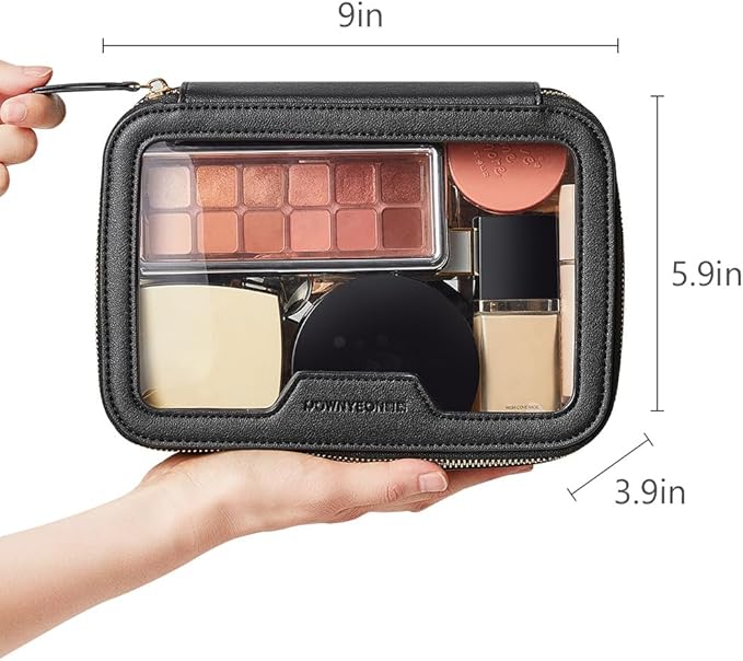 ROWNYEON Clear Makeup Case Toiletry Bag Multipurpose Travel Makeup Train Case - Image 3