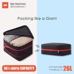 Bee Nesting Waterproof Compression Packing Cubes, Travel Packing organizers - Image 3