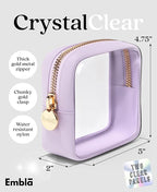 Clear Makeup Bag Zipper Pouch, Transparent Cosmetic Case Organizer, TSA - Image 2
