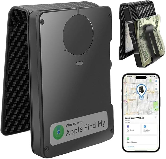 Zeeker Mens Air Wallet, with Smart Tracker, RFID Blocking Credit Card Clip by Zeeker1985