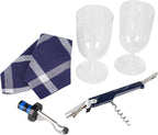 ALLCAMP Wine Tote Bag with Cooler Compartment，Picnic Set Carrying Two Sets of - Image 6