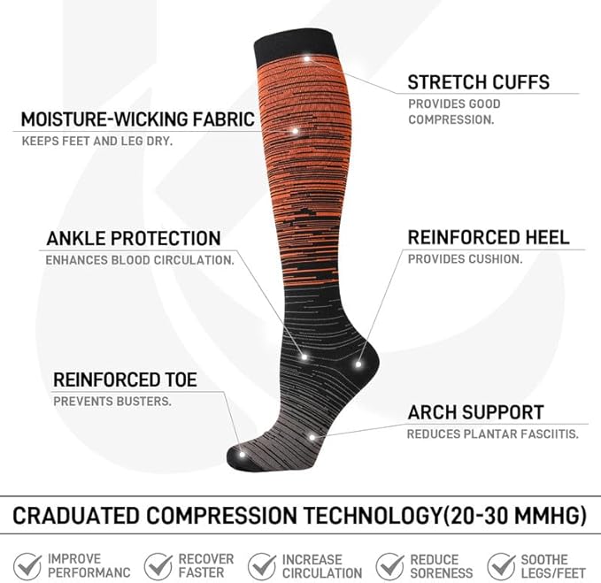 Kickticks 4 Pairs Compression Socks - Image 4