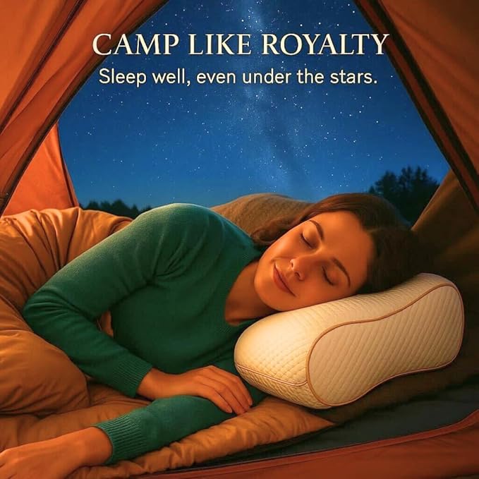 Royal Therapy Travel Memory Foam Pillow 2-Pack, Neck Pillow Bamboo Adjustable - Image 4