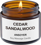 Mini Massage Candle for Body Oil - Portable Warm Oil Candle for Dry Skin Relief & Relaxation, Scented Candles for Women Self Care, Stocking Stuffer Gift - 1.77OZ
