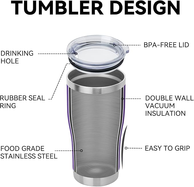 DOMICARE 20oz Tumbler with Lid Stainless Steel Tumblers Bulk, Double Wall - Image 4
