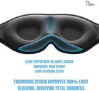 Sleep Mask with Earplugs & Zipper Bag 3D Memory Foam Eye Mask with Nose Support - Image 5