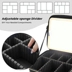 Travel Makeup Bag with LED Mirror and Light Travel Makeup Case Cosmetic - Image 4