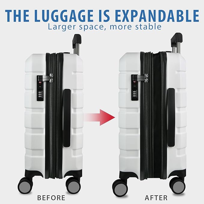 KROSER Hardside Expandable Carry On Luggage - Image 5