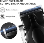 KEMEI Black Hair Clippers for Men， Adjustable Blade Cordless Clipper Professional Barber Clippers， USB Rechargeable Wireless Haircut Clippers km-2296