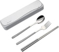 DEVICO Travel Utensils With Case, 18/8 Stainless Steel Camping Utensils by DEVICO