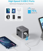 Universal Travel Adapter, VINTAR International Power Adapter - Image 5