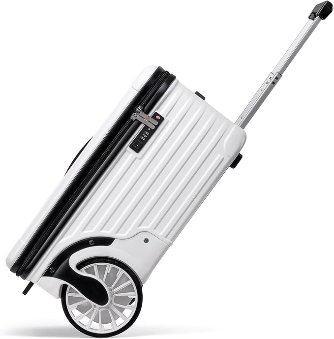 Extra Large Wheels Carry On Luggage Hard Shell Suitcase Top Opening Hardside by Unknown