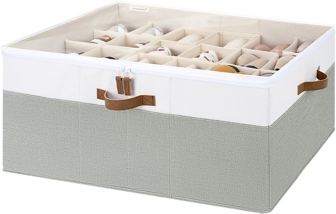 StorageWorks Shoe Organizer for Closet, Fits up to 24 Pairs, Shoe Cubby Storage - Image 8