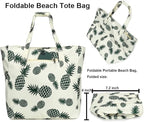 LEDAOU Large Beach Tote Bag Women Waterproof Sandproof Zipper Beach Tote Bag - Image 4