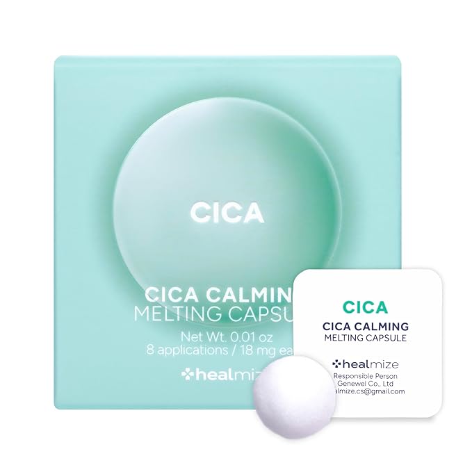 CICA Calming Melting Snowball Capsule (8ea) – 5,422ppm Centella Asiatica Ferment Extract with Hyaluronic Acid & Collagen – Soothing, Hydrating, Barrier-Strengthening Freeze-Dried Capsule