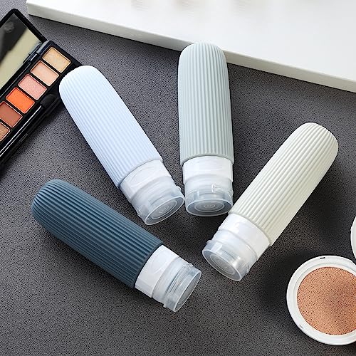 Travel Bottles for Toiletries (3 Ounces / Grey)