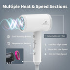 Hair Dryer with Diffuser for Curly Hair, 1800W Ionic Blow Dryer for Women & Men, Fast-Drying, Lightweight, Low Noise, Hair Care Styling Tool for Home, Travel