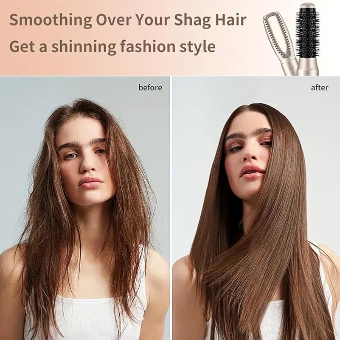 AIKO PRO 5-in-1 Hair Dryer Brush Set, 1200W, Lightweight, ALCI Safety, Tourmaline Technology, Champagne Gold (Champagne Gold)