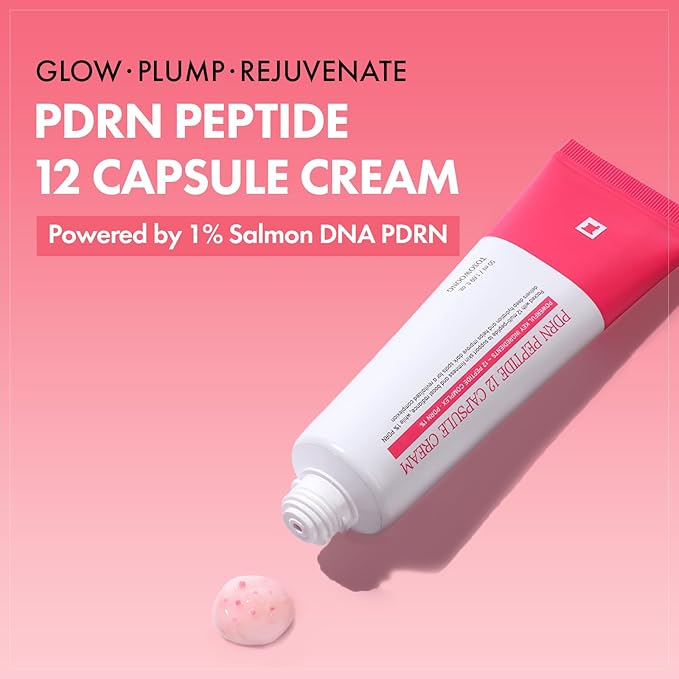 TOSOWOONG PDRN Peptide 12 Capsule Cream, Salmon DNA 10,000ppm, 12 Peptides Moisturizer for Anti Aging, Wrinkle & Fine Lines, 8 Hyaluronic Acids Hydration, Korean Skincare, 50ml / 1.69 fl. oz.