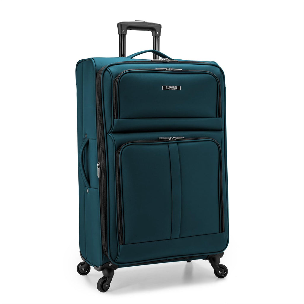 Anzio Softside Expandable Luggage with Spinner Wheels (Teal / 2-Piece Set (22/30))