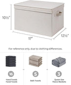StorageWorks Storage Bins with Lids, Decorative Storage Boxes with Lid and - Image 2