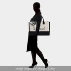 TOPDesign Personalized Initial Jute/Canvas Beach Bag, Monogrammed Gift Tote Bag - Image 5