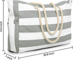 Becokan Beach Bags for Women Large Waterproof Beach Tote Bag Zipper Beach Bags - Image 4