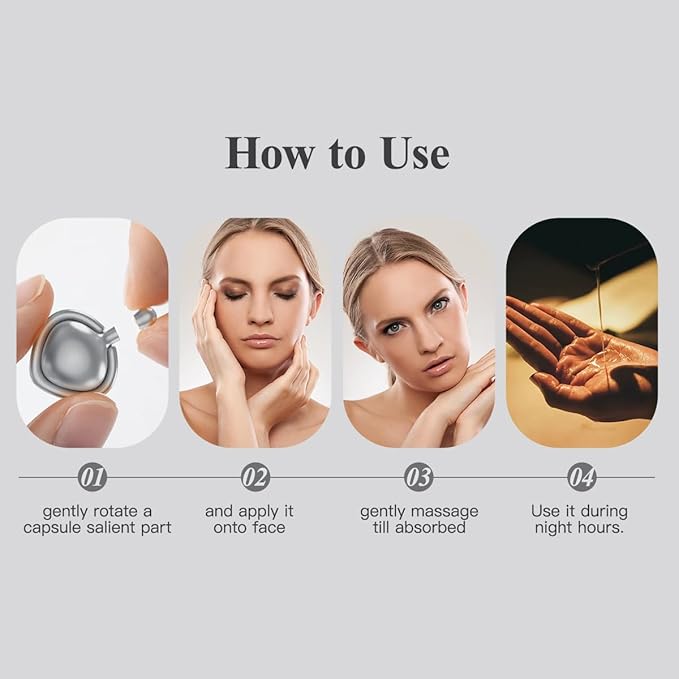 Triple Vitamin C Dark Spots Correction Capsules Serum For Face,Camellia VE Anti-Aging Essence For Women To Tighten Sagging Skin And Reduce Fine Lines Niacinamide serum For Women