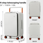 mixi Checked Luggage Wide Handle Luxury Design Rolling Travel Suitcase PC - Image 6