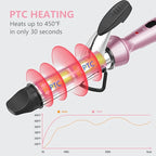 Dual Voltage Mini Curling Iron with Nano-Titanium Barrel - Travel Size, 1 inch for Short Hair, Up to 450°F with 30s Fast Heating