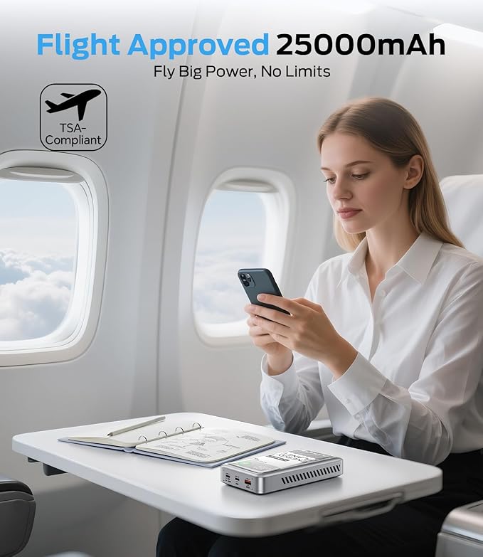 MOVE SPEED 145W Laptop Power Bank, PD 3.1 25, 000mAh Fast Charging Portable - Image 6
